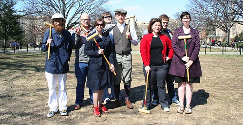 Croquet with friends